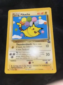 Vintage 2001 Flying Pikachu 25/53 Black Star Promo #25 English Pokemon Card WotC - Image 2