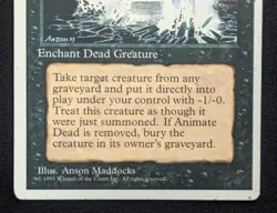MTG Animate Dead- DAMAGED -4th Edition Magic the Gathering Card # 118 - Image 4