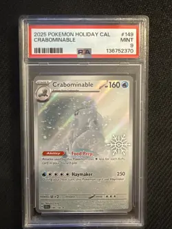 Pokemon TCG Crabominable Card 149 Holiday Calendar Illustration, Stamped-PSA 9 - Image 1