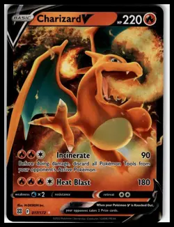 Pokemon Charizard V 017/172 Swsh09 Brilliant Stars Holo Ultra Rare Card - Image 1