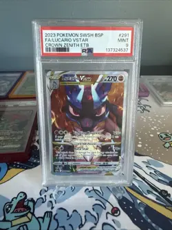 Lucario VSTAR SWSH291 SWSH: Sword & Shield Promo Cards Holo Psa 9 - Image 1