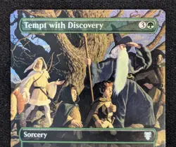 MTG FOIL Tempt with Discovery- DAMAGED -LotR Commander Magic Card # 532 - Image 3
