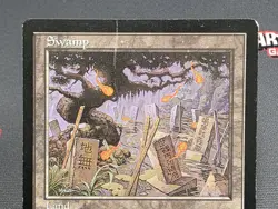MTG Swamp (Blue) (Japan) - Signed -APAC Land Promo Magic the Gathering Card - Image 3