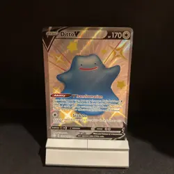 Ditto V SHINY SV118/SV122 Shining Fates NM Full Art Ultra Rare Pokemon Card - Image 1