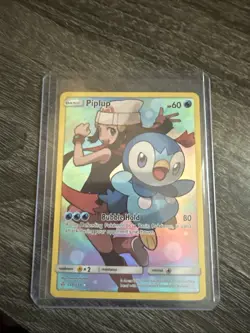 Pokemon TCG Piplup Holo Secret Rare Card Cosmic Eclipse 239/236 - Image 1