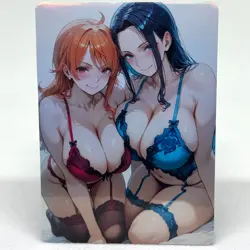 One Piece Nami, Nico Robin Goddess Anime Waifu ACG Foil Card - Image 1