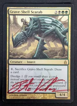 MTG Grave-Shell Scarab- Signed -Ravnica: City of Guilds Magic Card # 211 - Image 1