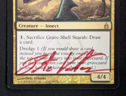 MTG Grave-Shell Scarab- Signed -Ravnica: City of Guilds Magic Card # 211 - Image 4