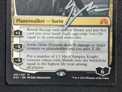 MTG Sorin, Grim Nemesis- Signed -Shadows over Innistrad Magic Card # 251 - Image 4