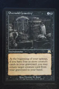 Magic The Gathering MTG OVERSOLD CEMETERY Onslaught LP Lightly Played - Image 1