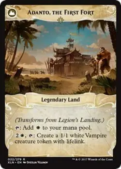 Magic The Gathering MTG LEGION'S LANDING // ADANTO, THE FIRST FORT Ixalan NM - Image 2