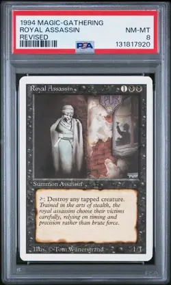 1994 Magic Gathering ROYAL ASSASSIN Revised Ed. PSA 8 NM-MT! NEW SLAB! - Image 1