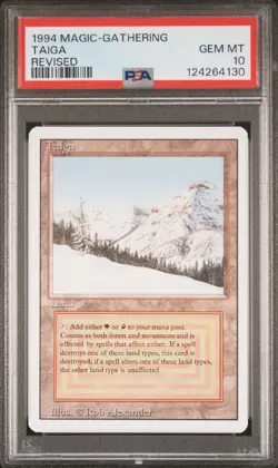 1994 MAGIC THE GATHERING MTG TAIGA REVISED PSA 10 - Image 1
