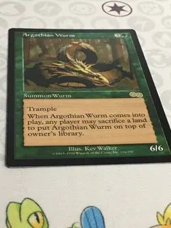 D1212 MAGIC GATHERING URZA'S SAGA ARGOTHIAN WURM #236 MP R MTG - Image 2