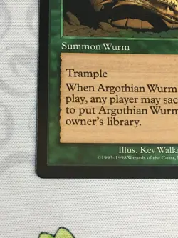D1212 MAGIC GATHERING URZA'S SAGA ARGOTHIAN WURM #236 MP R MTG - Image 4