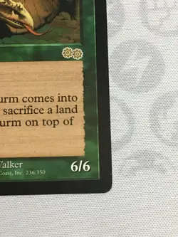 D1212 MAGIC GATHERING URZA'S SAGA ARGOTHIAN WURM #236 MP R MTG - Image 5