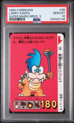 1989 CARDDASS SUPER MARIO BROS. 3 #35 LARRY KOOPA PSA 10 - Image 1