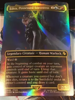 Edea, Possessed Sorceress (Borderless) FOIL - FINAL FANTASY MTG: Near Mint - Image 1