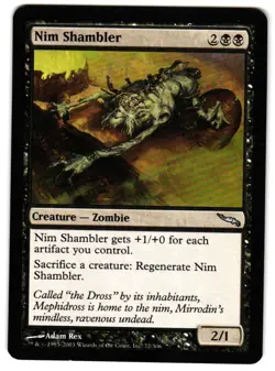 Magic_the_gathering Mirrodin Nim Shambler #72 2003,MTG,LP Uncommon - Image 1