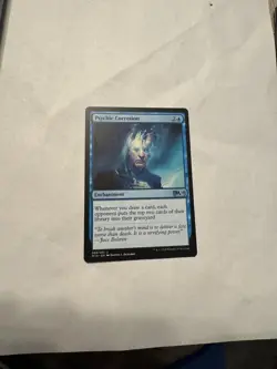 Magic the Gathering Psychic Corrosion Enchantment Blue Manaa - Image 1