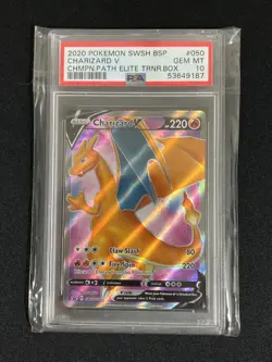 Pokemon Charizard V SWSH050 Sword & Shield Promo Holo 220 HP PSA 10 EN - Image 1