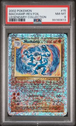 Pokemon Legendary Collection Reverse Holo Foil Machamp 15/110 PSA 8 - Image 1
