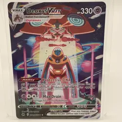 Pokemon Deoxys VMAX Ultra Rare TCG Card Crown Zenith: Galarian Gallery GG45/GG70 - Image 1