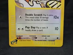 Pokemon Meowth 121/165 Expedition Reverse Holo 2002 Yoshida 50 HP - Image 3