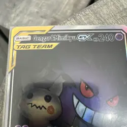 Pokemon Gengar & Mimikyu GX Full Art TAG TEAM Holo Ultra Rare 165/181 Sm-Team Up - Image 3