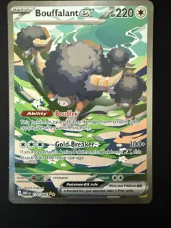 Pokemon White Flare Bouffalant ex 170/086 Special Illustration Rare NM English - Image 1