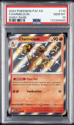 2024 POKEMON PAF EN-PALDEAN FATES SHINY RARE #110 CHARMELEON PSA 10 - Image 1