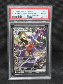 2025 POKEMON DRI EN-DESTINED RIVALS #232 CYNTHIA'S GARCHOMP EX PSA 10 - Image 1