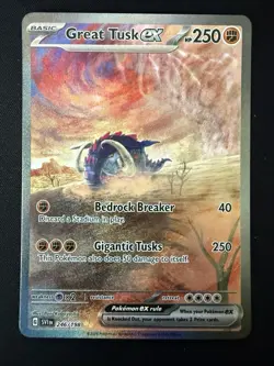 Pokemon Scarlet & Violet Base Set Great Tusk ex 246/198 SIR NM English - Image 1