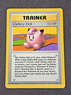 Pokemon TCG Clefairy Doll Base Set Trainer 70/102 Unlimited Rare LP - Image 1