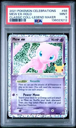 2021 POKEMON CELEBRATIONS CLASSIC COLLECTION #88 MEW EX-HOLO PSA 9 - Image 1