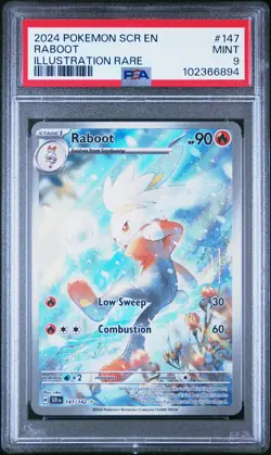2024 POKEMON SCR EN-STELLAR CROWN ILLUSTRATION RARE #147 RABOOT PSA 9 - Image 1