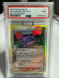 2005 Pokemon TCG - Salamence Reverse Foil #14 PSA9 Ex Delta Species - Image 1