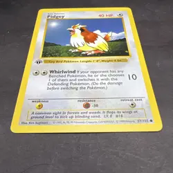 Pokemon 1st Edition Base Set Shadowless Pidgey 57/102 NS1 - Image 3