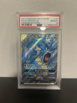 2017 Pokemon Sun & Moon FA/ Gyarados GX Crimson Invasion #101 PSA 10 - Image 1