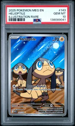 2025 POKEMON MEG EN-MEGA EVOLUTION ILLUSTRATION RARE #143 HELIOPTILE PSA 10 - Image 1