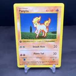Pokemon 1st Edition Base Set Shadowless Ponyta 60/102 NS1 - Image 1