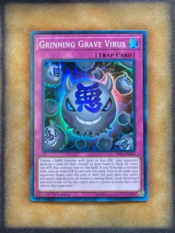 Yugioh Grinning Grave Virus SR06-EN030 Super Rare 1st Ed LP - Image 1