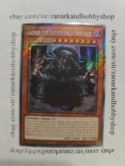 YuGiOh Erebus the Underworld Monarch RA04-EN019 Platinum Secret Rare - Image 1