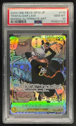 2024 One Piece Japanese Trafalgar Law Manga Alternate Art #OP10/119 PSA 10 - Image 1