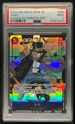 2023 One Piece Japanese Sabo Manga Alternate Art #OP04-083 PSA 9 - Image 1