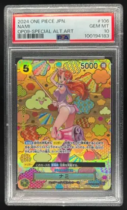 2024 One Piece Japanese Nami Special Alternate Art #OP09-106 PSA 10 GEM MINT - Image 1
