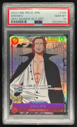 2022 One Piece Romance Dawn (JP) Shanks Manga Art SSP #OP01-120 PSA 10 - Image 1