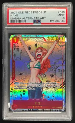2022 One Piece Romance Dawn Nami Alternate Art Manga Rare #OP01-016 PSA 9 - Image 1
