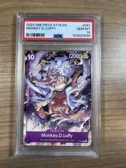 Monkey D. Luffy 2024 One Piece Starter Deck ST18 Puple #041 PSA 10 - Image 1