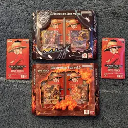 One Piece TCG Illustration Box Vol 5 & Vol 6 BUNDLE SEALED - 2 Bonus Packs! - Image 1